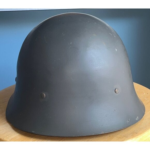 Swedish Helmet M26 Gray Steel Combat Helmet Liner Strap Military Surplus Vintage - Picture 4 of 12